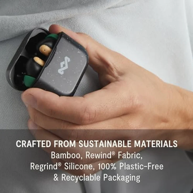 House of Marley Little Birds Kabellose Kopfhörer, Schwarz, 6 Stunden Akkulaufzeit – Bild 8