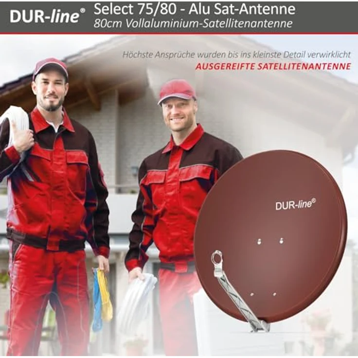 DUR-line Select 75/80cm Rot Satelliten-Schüssel - 3 x Test + Sehr gut + Aluminium Sat-Spiegel – Bild 9