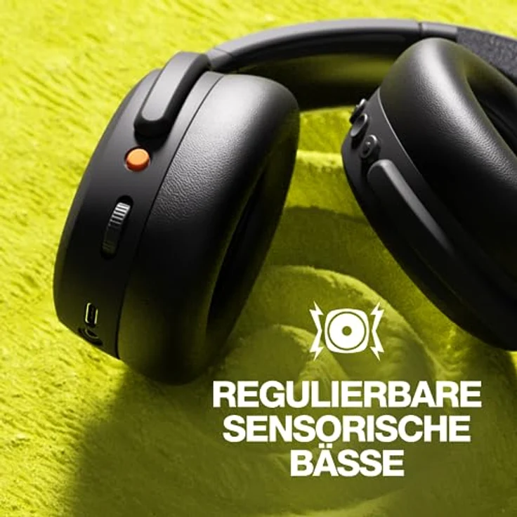 Skullcandy Crusher ANC 2 Noise-Cancelling-Kopfhörer mit Bluetooth / 50 Std. Akku/besonders satte Bässe/für Android und iPhone/mit Mikrofon/kabelloser Noise-Cancelling-Kopfhörer – Schwarz – Bild 5