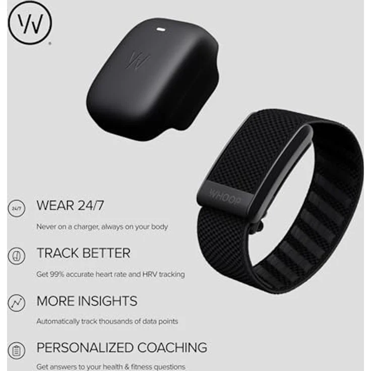 WHOOP 4.0 – Wearable, Tracker für Gesundheit und Fitness, kontinuierliche Überwachung, Leistungsoptimierung - Onyx – Bild 3