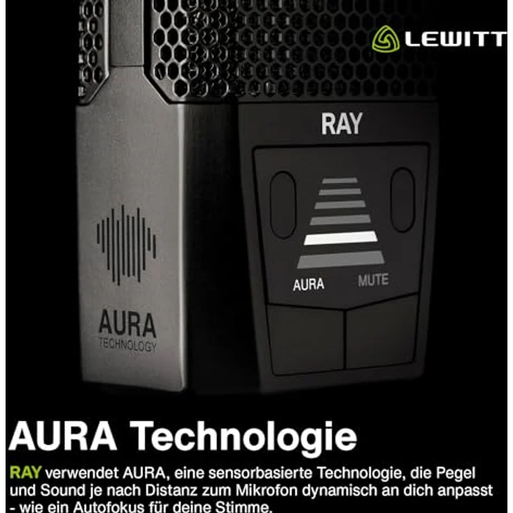 Lewitt Mikrofon, Ray - Kondensatormikrofon mit AURA Technologie und Record-Ready Sound – Bild 4