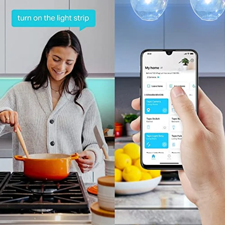 TP-Link Tapo L900-10 LED Strip 2*5 M (nur ein Stromadapter enthalten), Wifi LED Streifen, 16 Mio. Farben, dimmbar, Tapo APP Steuerung, kompatibel mit Alexa & Google, kein Hub notwendig, energiesparend – Bild 4