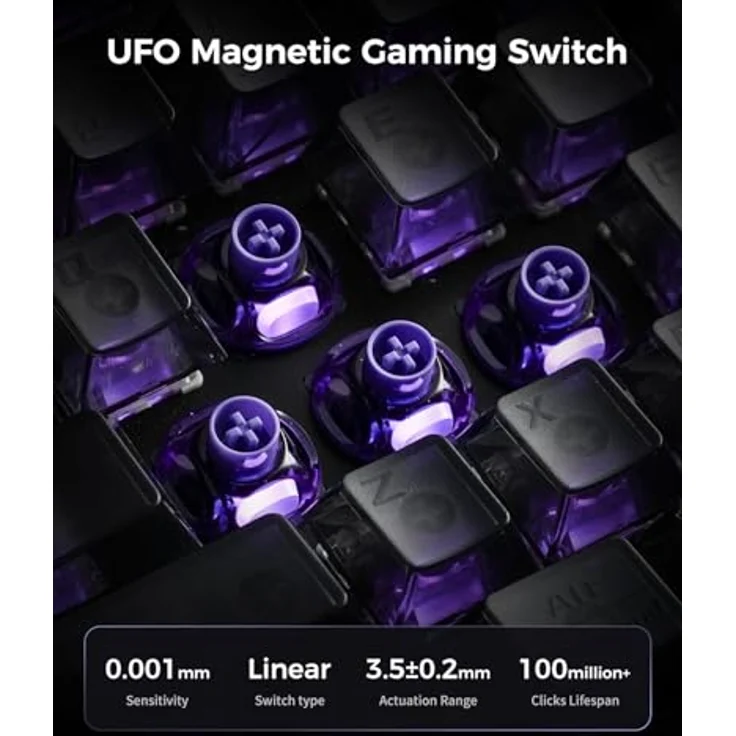 GravaStar Mercury V60 Pro - HE Gaming Keyboard mit RGB-Hintergrundbeleuchtung, schwarz – Bild 5