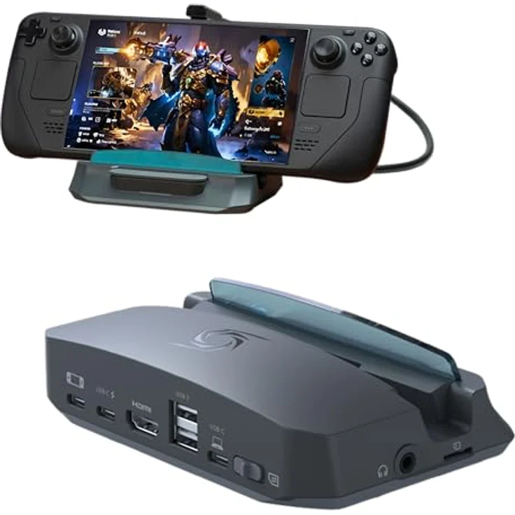 AverMedia Steam Deck Dock X'TRA GO GC515 mit HDMI 4K@60Hz, USB-C-Laden, Bildschirmspiegelung, Videoaufnahme - Schwarz – Bild 1