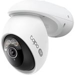 Tapo C560WS, 4K 360° WLAN-Überwachungskamera für außen, Wi-Fi 6 Dual-Band, Farbnachtsicht, KI-Erkennung, Smart Tracking, Licht- & Ton-Alarm, Zwei-Wege-Audio, bis zu 512 GB MicroSD-Speicher