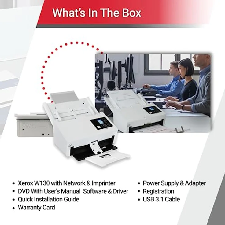 Xerox D70n, Dokumentenscanner mit 600 dpi Auflösung, Duplex-Scanfunktion und automatischem Dokumenteneinzug (100 Blatt) – Bild 6