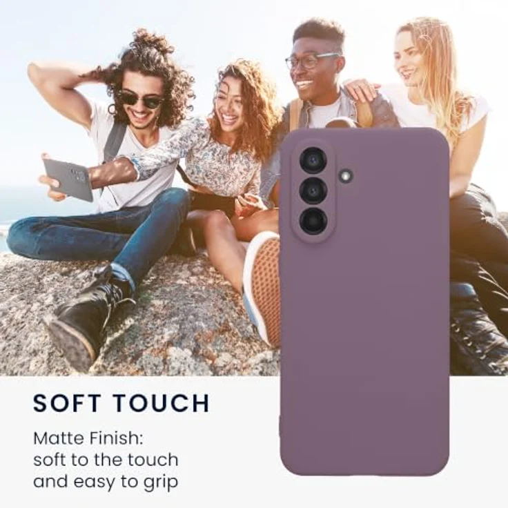 kwmobile Handyhülle für Samsung Galaxy A56 5G - flexibles Silikon Case in Helle Iris mit präzisen Ausschnitten für Knöpfe und Kamera – Bild 4