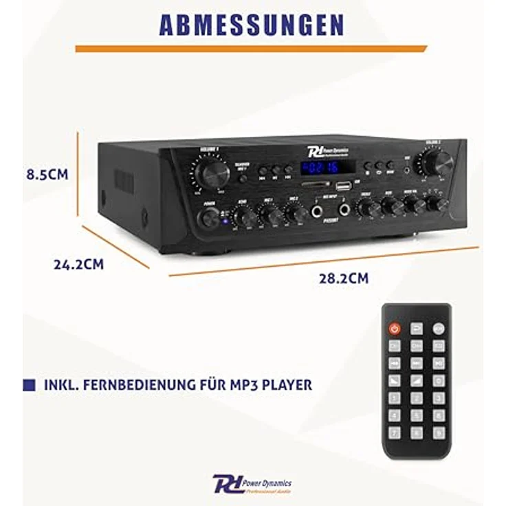 Power Dynamics PV220BT Audio-Verstärker-System 100W – Bild 8