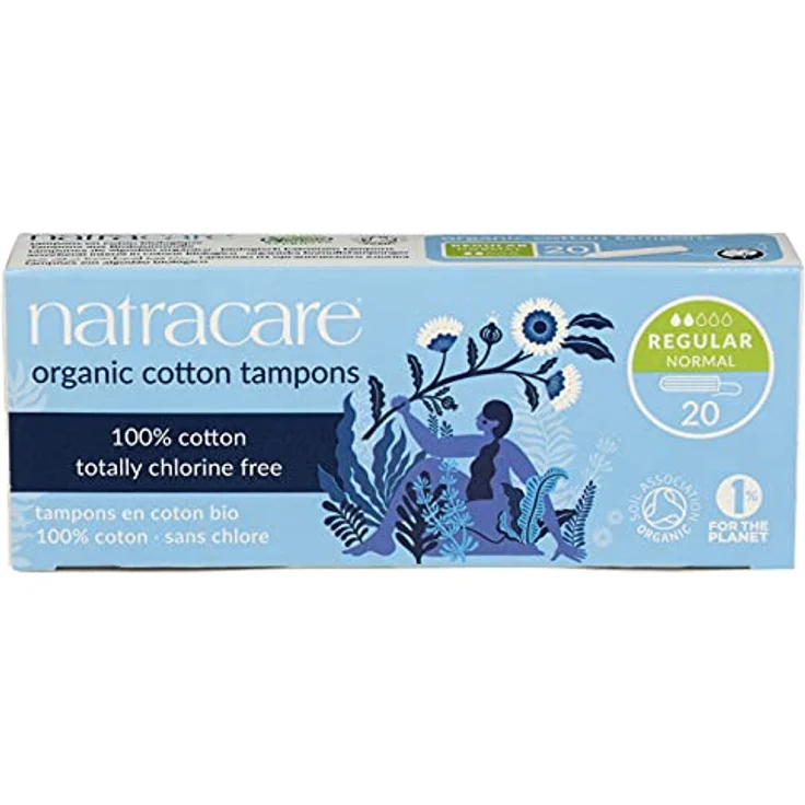 Natracare Organic Non Applicator Tampons Regular 20 Per Pack - 100% Bio-Baumwolle, chlorfrei, biologisch abbaubar - Preisvergleich – Bild 1