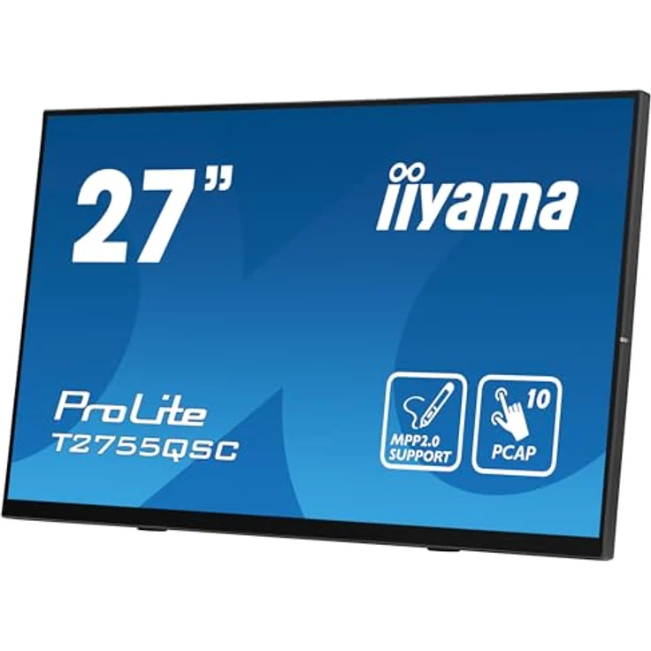 iiyama ProLite T2755QSC-B1 68,6 cm 27" IPS LED-Monitor WQHD 10 Punkt Multitouch kapazitiv HDMI DP Audio-out USB3.2 7H Anti-Fingerprint schwarz – Bild 5