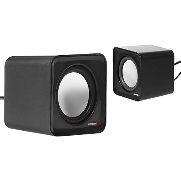 Audiocore AC870 Kompakt Stereo-Lautsprecher 2.0 PC 2x3 Watt RMS Schwarz – Bild 4