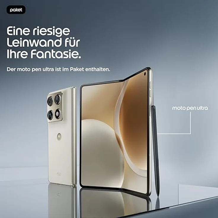 Motorola razr fold 512GB Smartphone, 8.09 Zoll 2K Display, Weiß, DXOMARK Kamera, faltbares Design – Bild 2