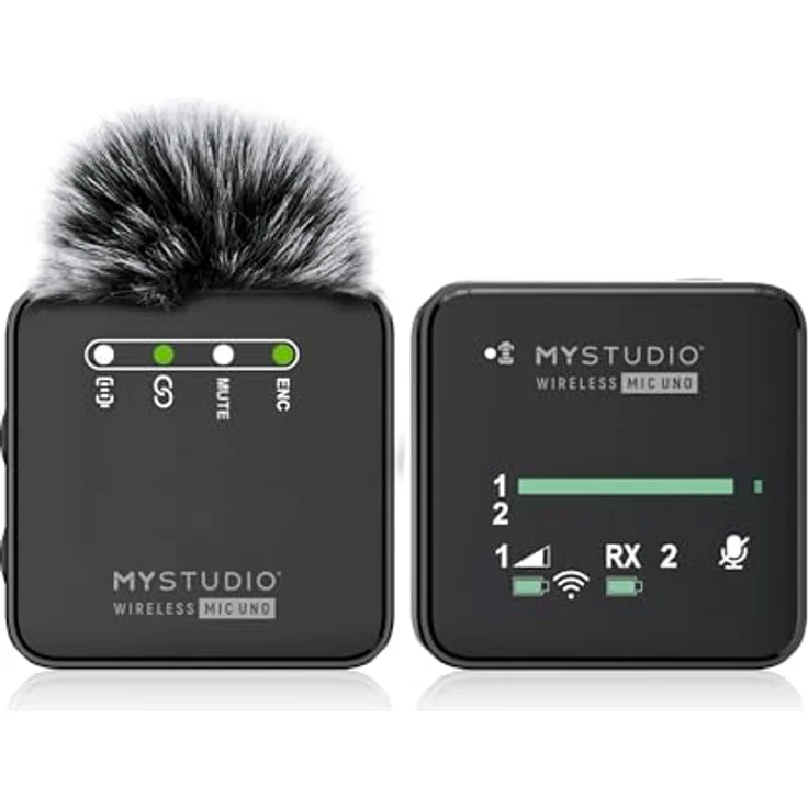 Easypix Mikrofon MyStudio Wireless Mic Uno, 2,4-GHz-Übertragung & 100m Reichweite – Bild 2