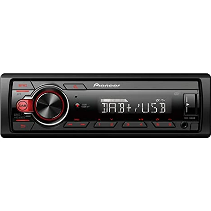 Pioneer MVH-130DABAN mit DAB Antenne, 1DIN Autoradio mit RDS und DAB+, USB, AUX-Eingang, geringe Einbautiefe – Bild 1