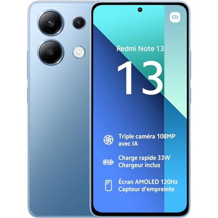 Xiaomi Redmi Note 13 4G, 8GB RAM, 256 GB Speicher, Ice blue – Bild 1