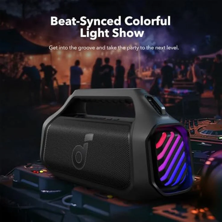 Soundcore by Anker, Boom 2 Plus Bluetooth Lautsprecher, Schwarz – Bild 4