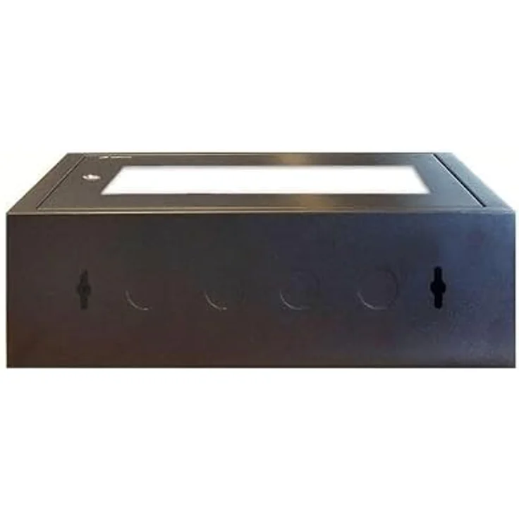 DSIT Wandgehäuse 3HE, Wandschrank mit Glastür, 185mm tief, 600x600mm, inkl. 2 Schlüssel und Schwerlast-Anker – Bild 7