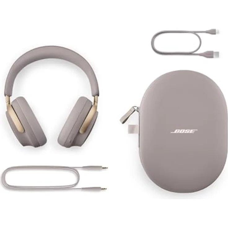 Bose QuietComfort Ultra Kabellose Kopfhörer mit Noise-Cancelling für räumlichen Klang, Over-Ear-Kopfhörer mit Mikrofon, Bis zu 24 Std Akku, Kopfhörer mit Raumklang, Sandstein - Limited Edition – Bild 5