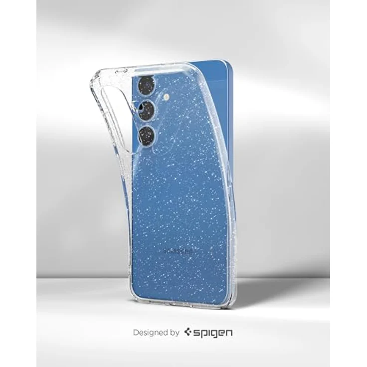 Spigen Liquid Crystal Glitter Hülle Kompatibel mit Samsung Galaxy S25 -Crystal Quartz, Transparentes TPU Material mit Glitzer und Schutzrand – Bild 3