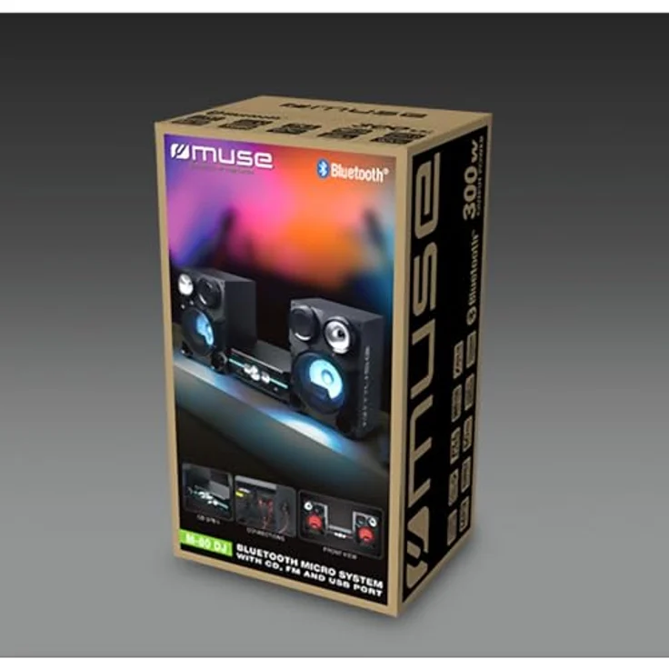 Muse MICRO SYSTEEM M80DJ (Bluetooth, CD Player), Stereoanlage, Schwarz – Bild 5