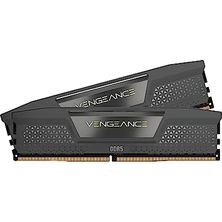CORSAIR Vengeance DDR5 RAM 64GB (2x32GB) 6000MHz CL30 AMD Expo iCUE Kompatibel Computer Speicher - Grau (CMK64GX5M2B6000Z30) – Bild 1