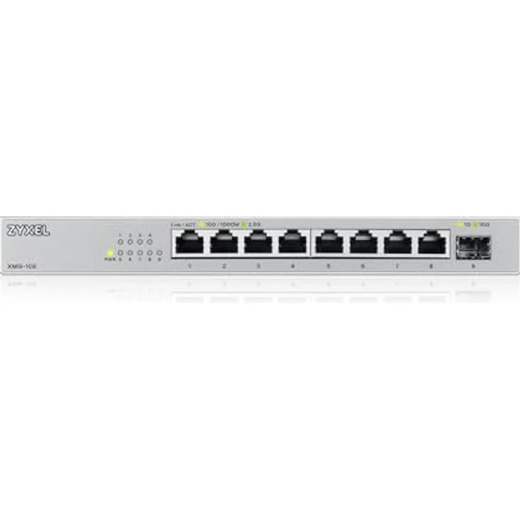Zyxel 8-Port 2.5G Multi-Gig Unmanaged Switch mit 1 x 10G SFP+ | Tisch- oder Wandmontage [XMG-108] – Bild 2