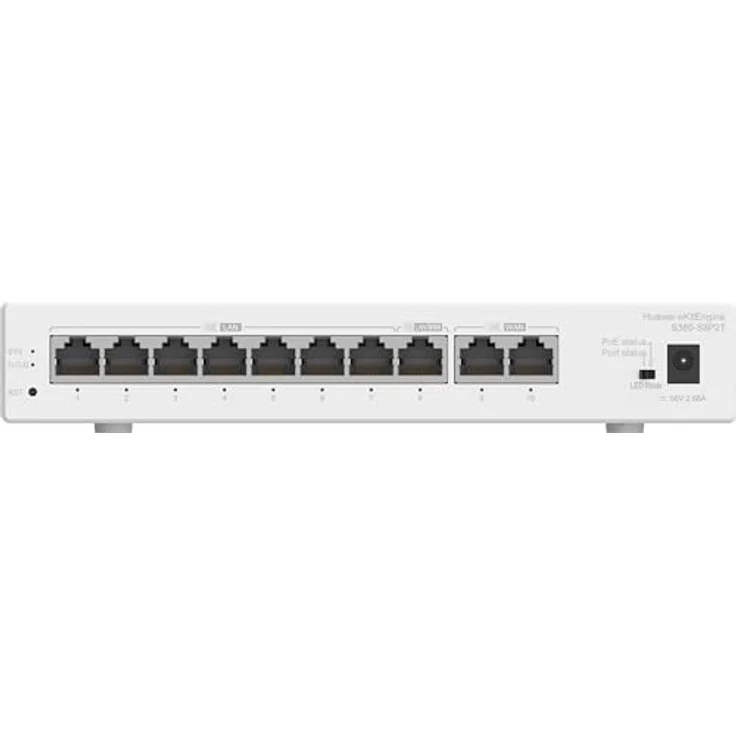 HUAWEI eKit Gateway S380-S8P2T, Multi-Service-Gateway mit 2x GE WAN, 8x GE PoE+, 16 VLANs - Desktop-Montage, bis zu 250 User – Bild 5