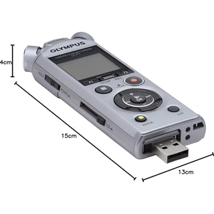 Olympus LS-P1 Hi-Res Digital Audiorekorder mit direktionalem Stereomikrofonen, direkt USB, Low-Cut-Filter, Rauschunterdrückung, Zoom-Mikrofon, intelligenter Auto-Modus, Voice Balance und 4 GB Speicher – Bild 4