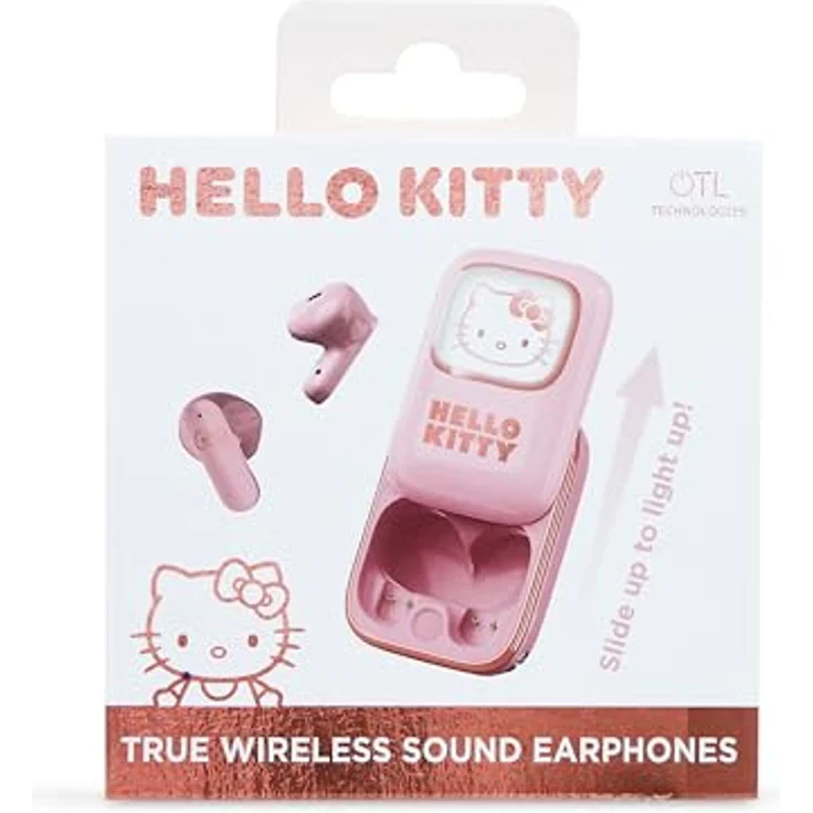 OTL Hello Kitty TWS-Kopfhörer HK1281, In-Ear-Kopfhörer mit Ladebox, Bluetooth, Smart Touch Control, Hello Kitty Design – Bild 5