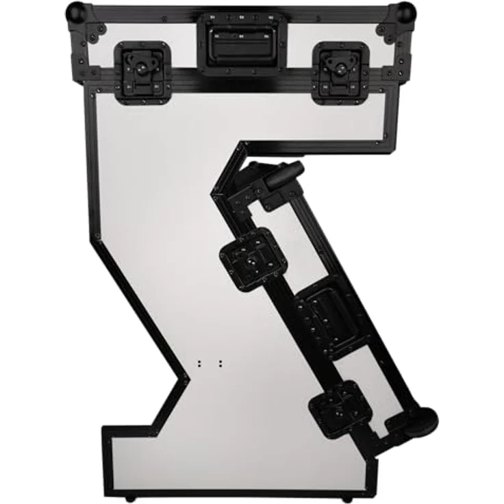 Showgear Portable Z-Style Table, Faltbarer Tisch mit Kabelmanagement und integrierten Rädern, Weiss – Bild 3