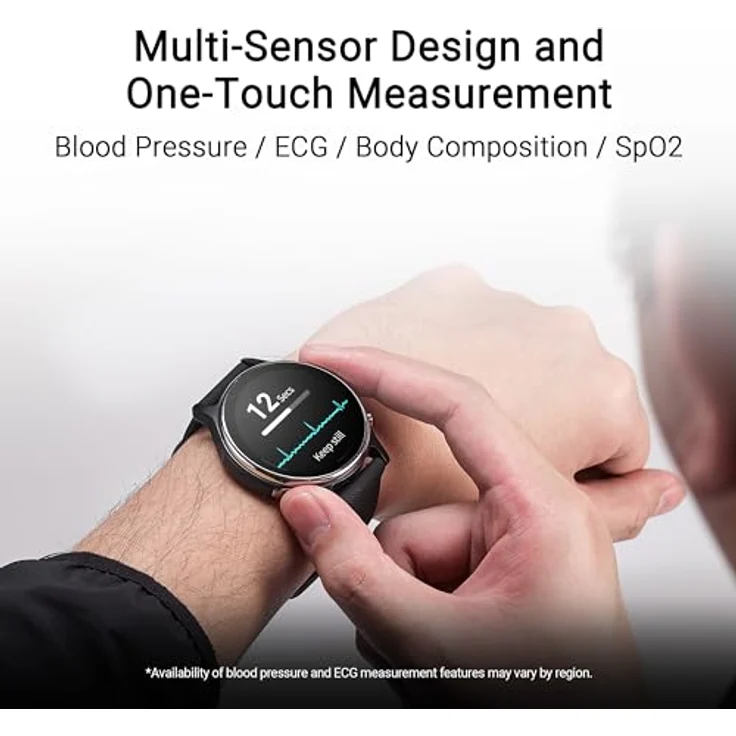 Asus Vivowatch 6, Smartwatch in Schwarz mit Gesundheitsmonitoring und Fitness-Tracking, One Size – Bild 3
