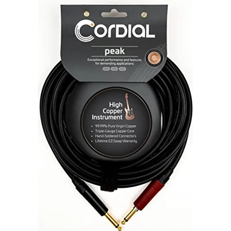 Cordial 11214, Klinke Instrumenten Anschlusskabel 6.3mm (mono), umweltfreundliche Verpackung, robust und nachhaltig – Bild 2