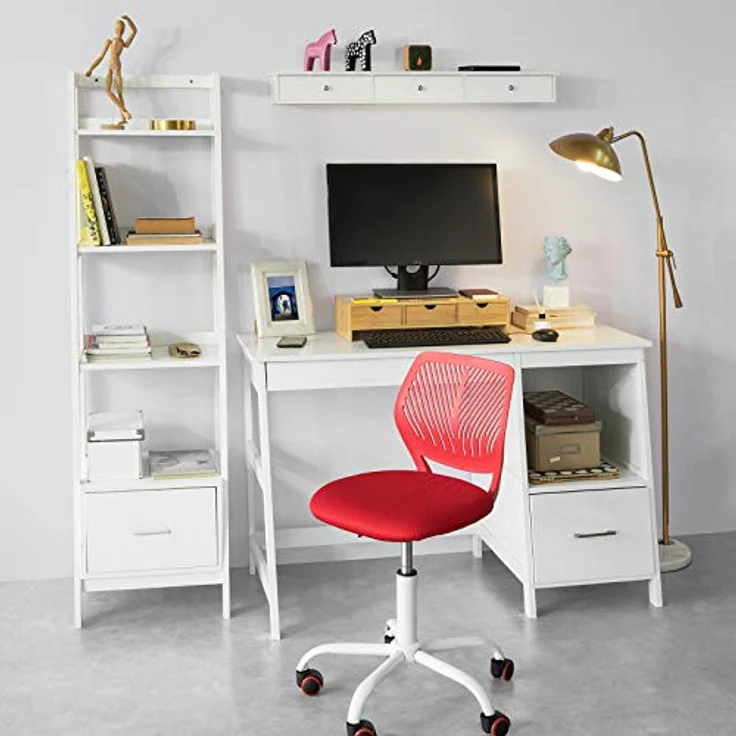 SoBuy Monitor-Halterung BBF03, Monitorständer aus Bambus, Natur, bis 25 kg belastbar, 51x11,5x25 cm – Bild 5