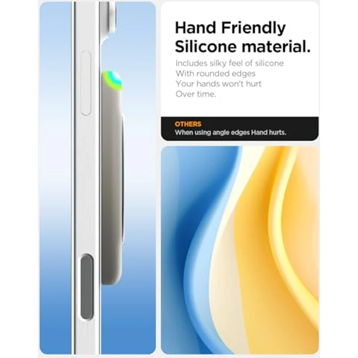 Spigen NanoPop MagFit MagSafe Ringhalterung, 135° verstellbar, kompatibel mit iPhone 17/16/15/14 Pro Max Air, Google Pixel 10 Pro Fold XL, Samsung Galaxy S25 Ultra - Grau – Bild 5