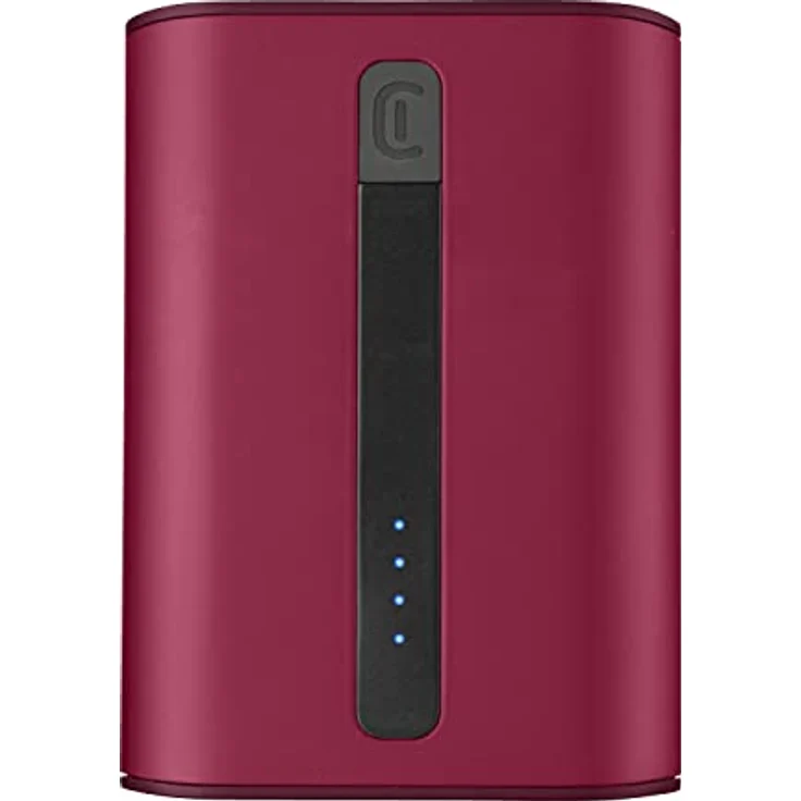 Cellularline | Tragbare Ladegeräte | Extra kompaktes tragbares Ladegerät 10000Mha - USB-C Power Delivery 20W für iPhone - 18W adaptiver USB-Anschluss für Samsung - Rot – Bild 4