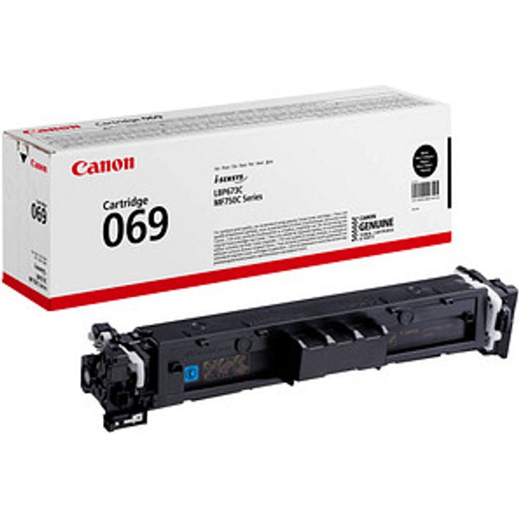 Canon 069 BK, Original Toner Schwarz mit hoher Druckleistung von ca. 2.100 Seiten