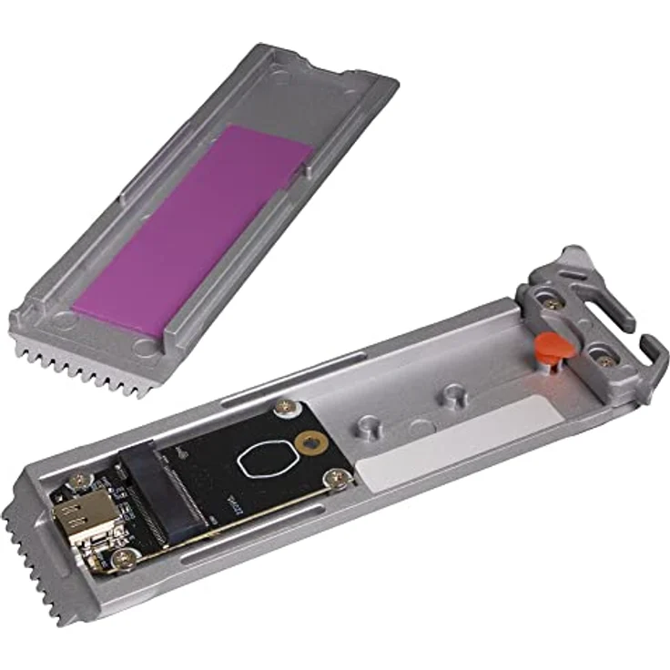 Cooler Master ORACLE AIR – NVME M.2 SSD-Gehäuse, großer Kühlkörper, zweischichtiges Aluminiumgehäuse bis zu 1000 MB/s, werkzeuglos, MOLLE-kompatibel, USB 3.2 Gen 2 Typ-C, für mehrere Plattformen, 130g – Bild 3