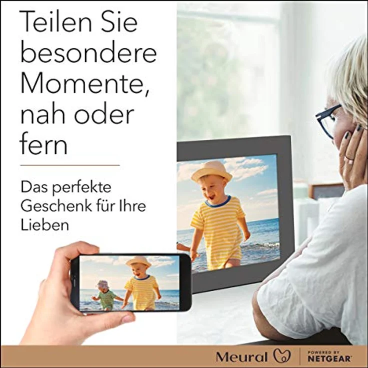MEURAL MC315 Digitaler Bilderrahmen 15 Zoll (private Fotofreigabe und NFT Crypto Art, elektronischer Bilderrahmen digital, integrierter Standfuß & Wandhalterung, App Steuerung von überall) – Bild 3