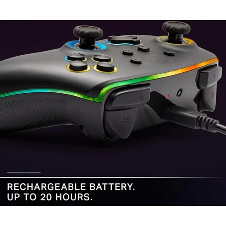 PowerA Enhanced Wireless Controller for Nintendo Switch with Lumectra, wireless video game controller, gaming controller, officially licensed, RGB controller – Bild 4