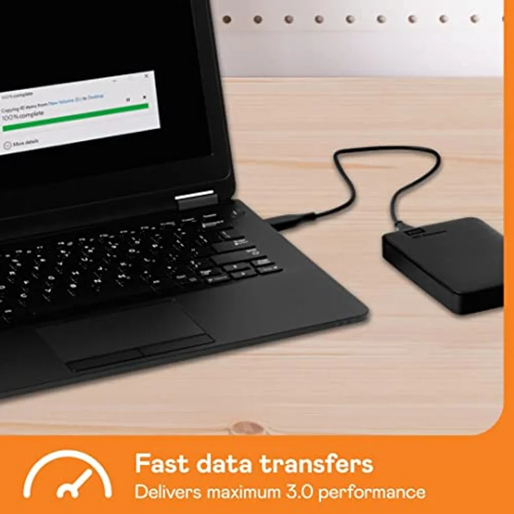 WD Elements Portable externe Festplatte 2 TB (mobiler Speicher, USB 3.0-Schnittstelle, Plug-and-Play, für Windows formatiert) Schwarz – Bild 5
