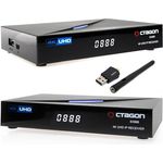 OCTAGON SX888 V2 4K UHD E2 Linux Smart TV Receiver + 600Mbit WLAN Stick - Multiboot SW: Define OS + E2 Linux, WiFi, Kartenleser, Sat to IP, YouTube, Mediathek, Web-Radio, HD, HDMI, Multiroom - Preisvergleich