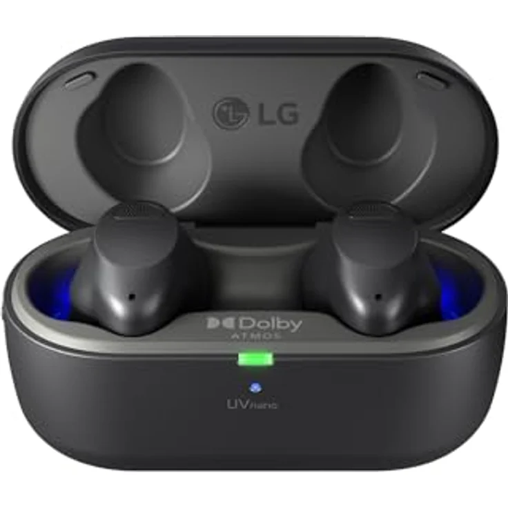 LG Tone Free T90S In-Ear Bluetooth Kopfhörer mit Dolby Atmos-Sound, Meridian-Technologie, ANC (Active Noise Cancellation) & UVnano+, Schwarz – Bild 5