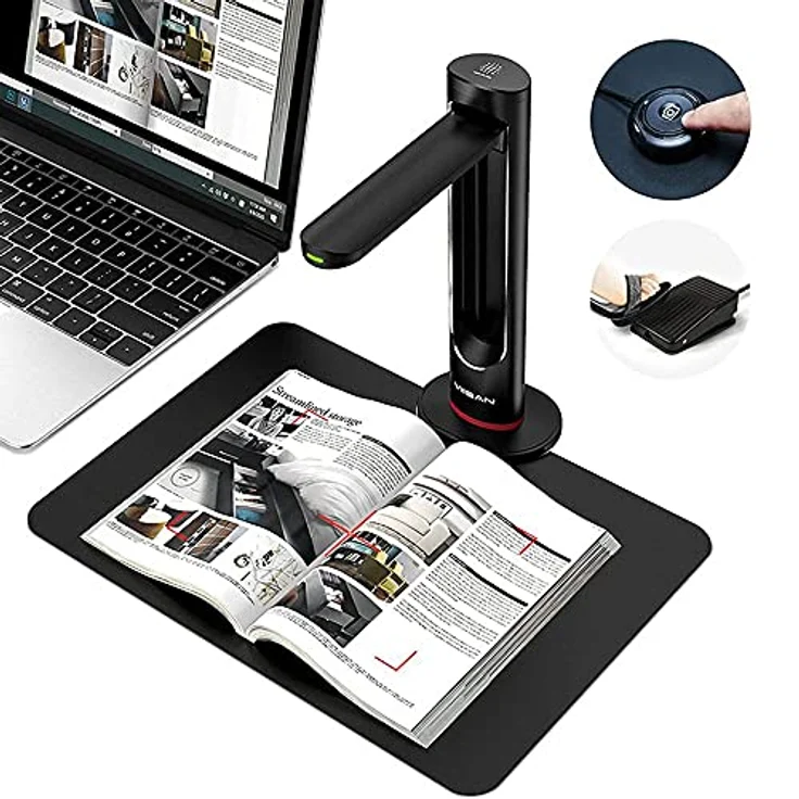Viisan K21 Dokumenten- & Buchscanner A3 21MP Sensor, Auto-Scannen, OCR Texterkennung, Twain - Windows, Mac – Bild 9