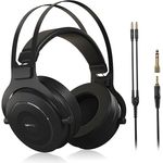 Behringer Omega Retro-Stil Kopfhörer mit offener Rückseite, ohrumschließend, 53-mm-Treiber, abnehmbares Audiokabel, inkl. Adapter und Hülle