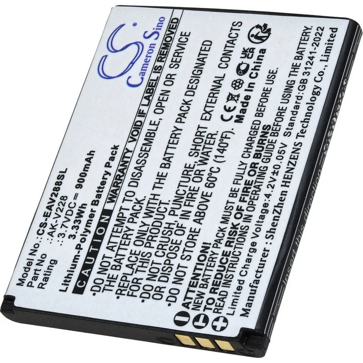Powery Akku für Emporia JOY LTE, 900 mAh Li-Polymer, 3.7 V Seniorenhandy-Akku