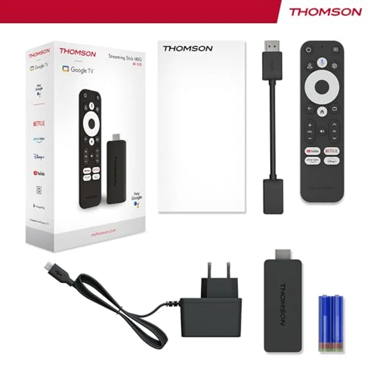 Thomson Streaming Stick 140, 4K UHD, Google TV, Google Voice Control, WiFi, Googlecast Built-in – Bild 4