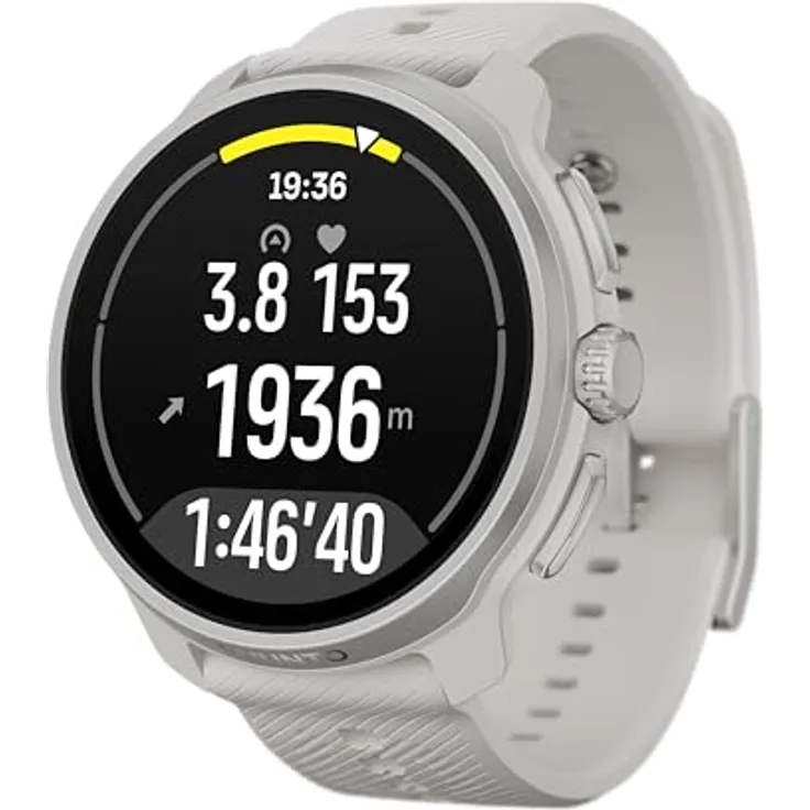 Suunto Race 2, Smartwatch (49 mm) mit barometrischem Höhenmesser, AMOLED-Display, langlebigem Edelstahl und Silikonarmband, Gesundheits- und Sportmodi, kompatibel mit iOS und Android