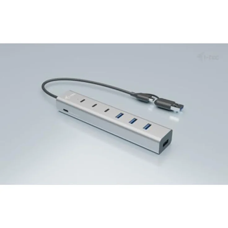 i-tec USB-C/USB-A Charging Metal HUB 7 Port, 3x USB-C und 4x USB-A Anschlüsse, Aluminiumgehäuse – Bild 3