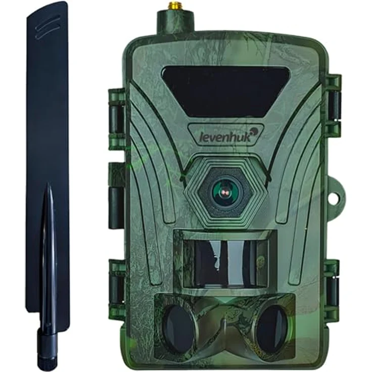 Levenhuk Trap LTE20 Wildkamera, 60 MP Foto- und 4K Videoaufnahme, 4G LTE Fernzugriff, IP66 wasserdicht – Bild 1