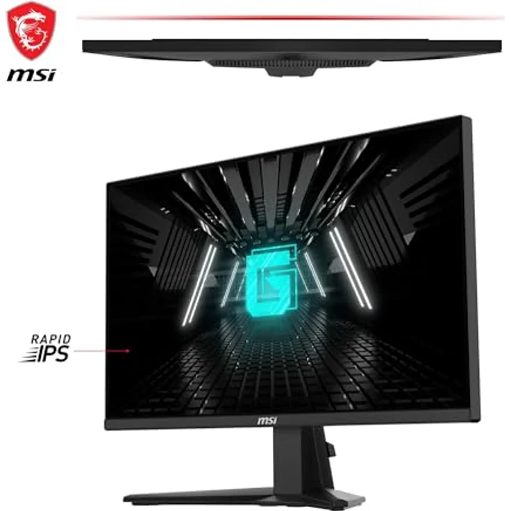 MSI G255F, 24,5-Zoll FHD Gaming-Monitor mit Rapid IPS-Panel, 180 Hz, 1 ms Reaktionszeit, 99% sRGB, Adaptive-Sync, DP 1.2a, HDMI 2.0b CEC – Bild 2